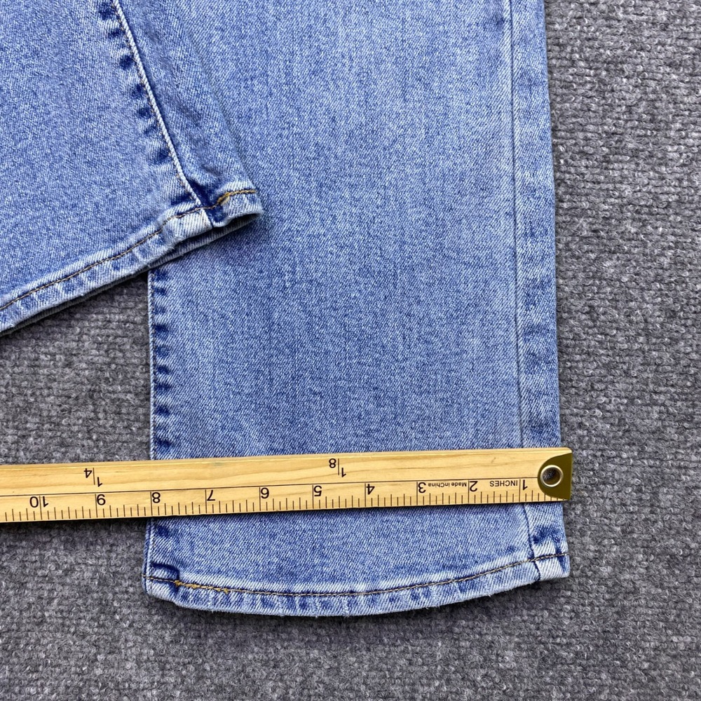 Levis High Waisted Crop Flare Jeans Light Wash Blue Denim Sz 25 Grunge Retro - Picture 10 of 11